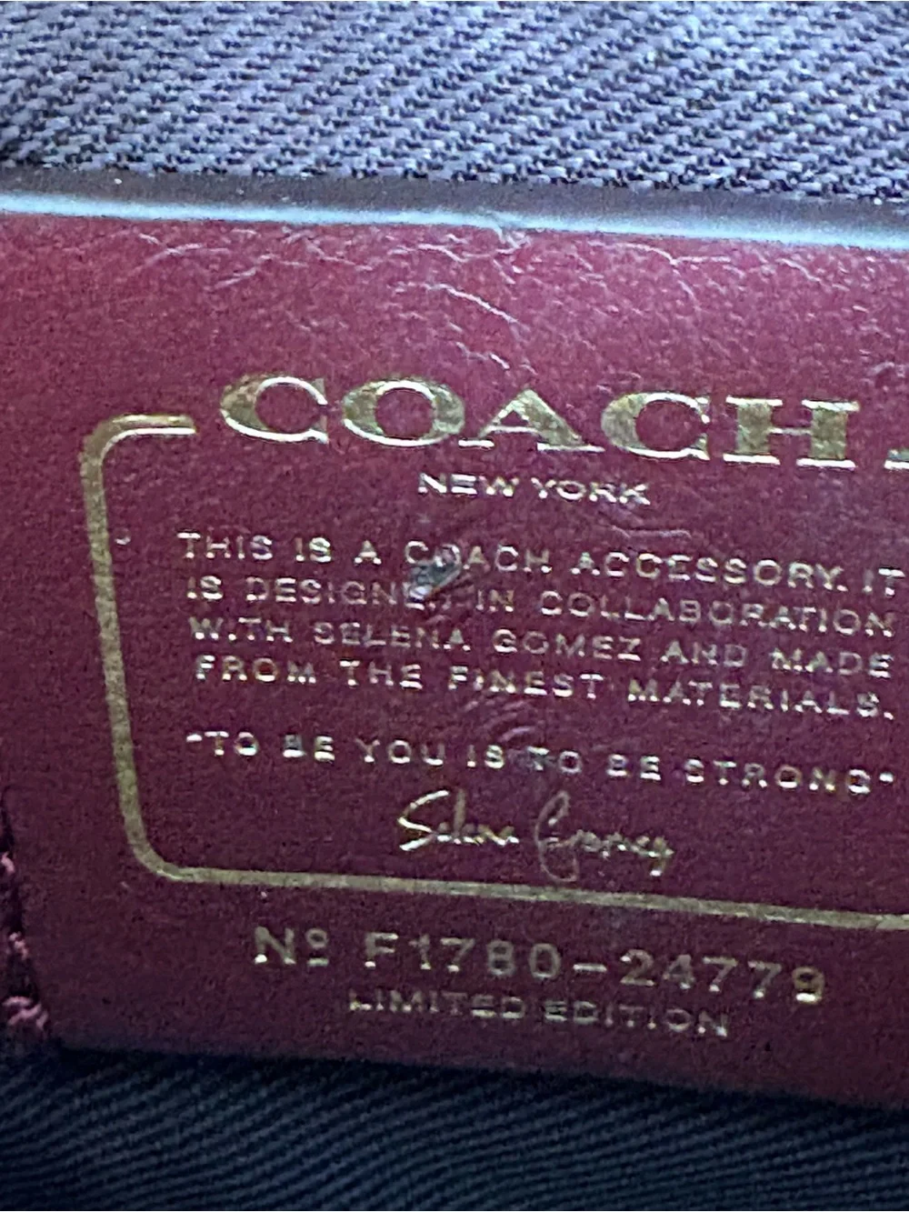 Coach Heritage Stripe Shoulder Bag 41115 + Selena Gomez Card Case